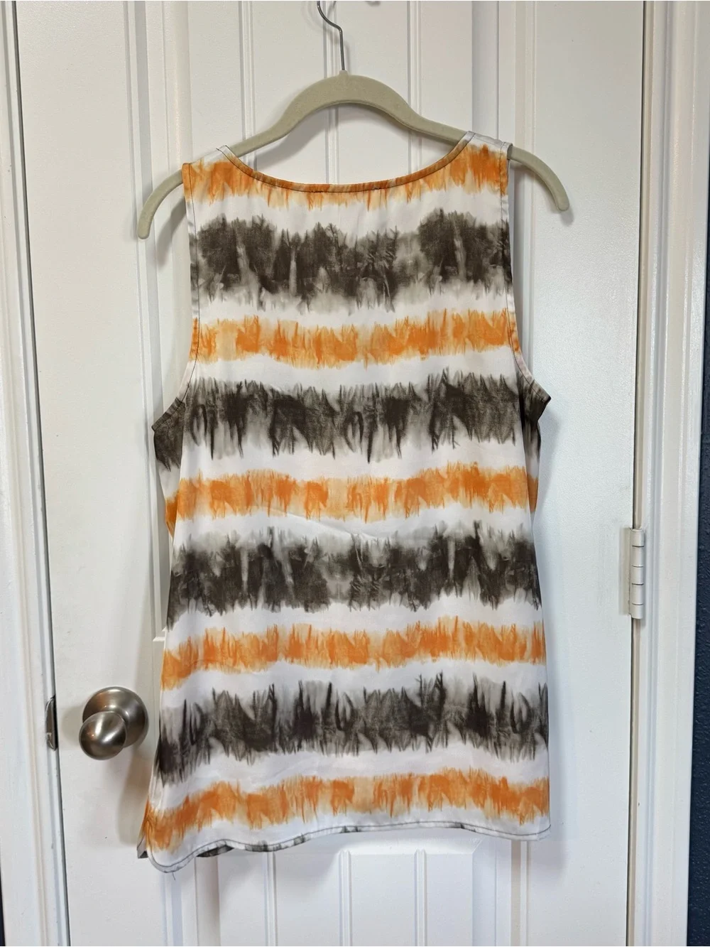 Michael Kors Women’s Sleeveless Tie Dye Tank Top Size L Chiffon Multi Boho Flowy